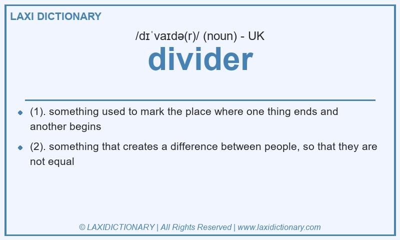 Definition divider in British English
