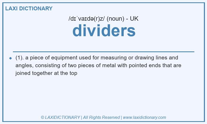 Definition dividers in British English
