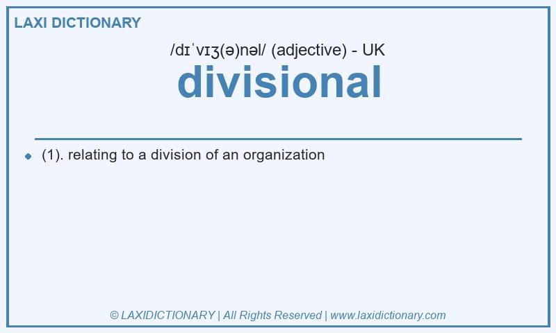 Definition divisional in British English