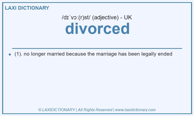 Definition divorced in British English