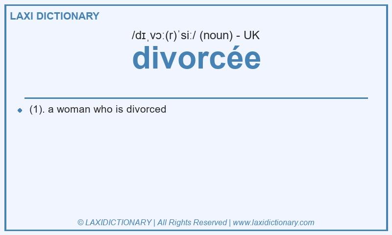 Definition divorcée in British English