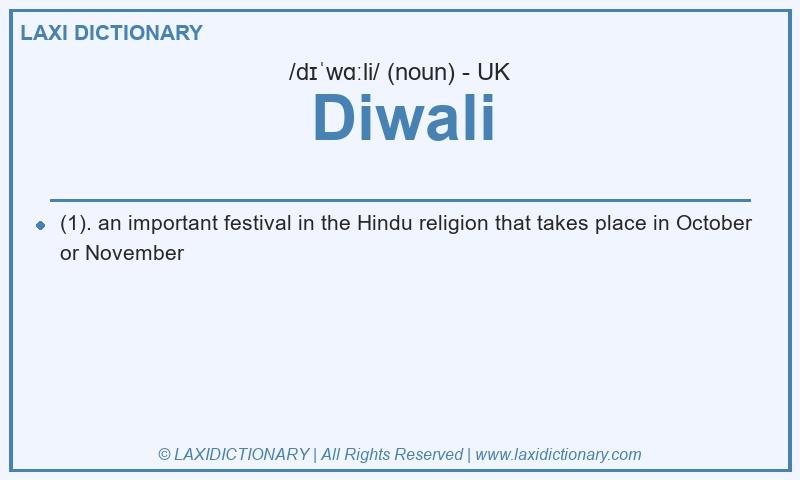 Definition Diwali in British English