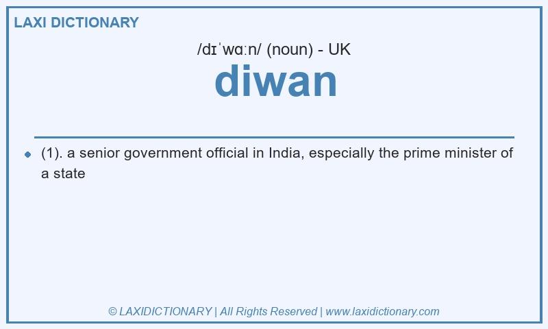 Definition diwan in British English