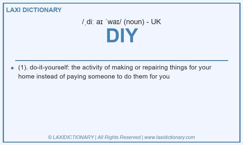 Definition DIY in British English
