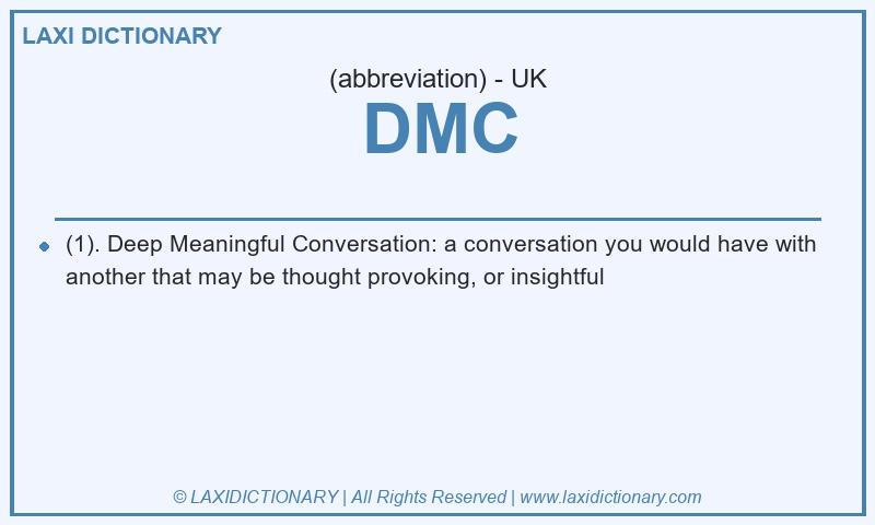 Definition DMC in British English