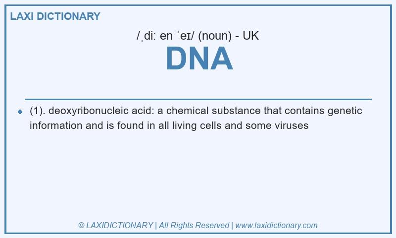 Definition DNA in British English