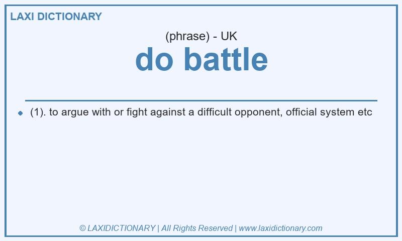 Definition do battle in British English