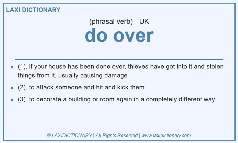 Definition do over in British English