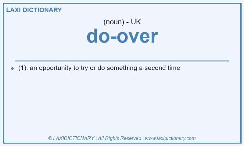 Definition do-over in British English
