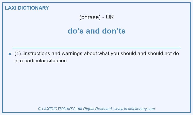 Definition do’s and don’ts in British English