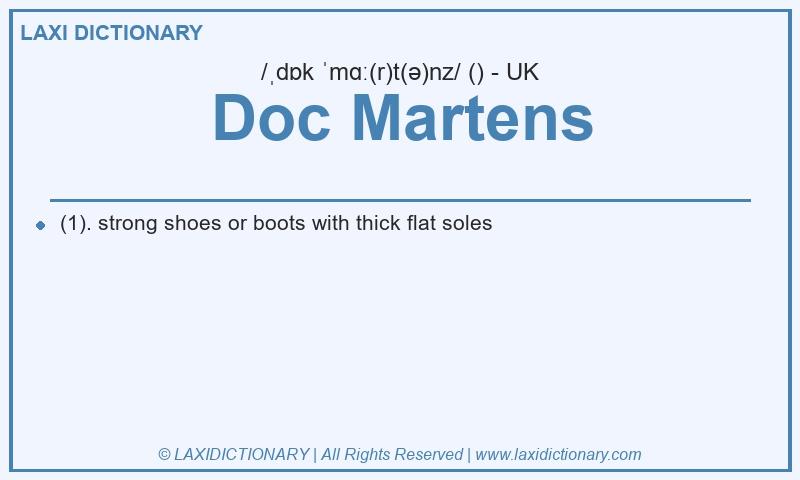Definition Doc Martens in British English