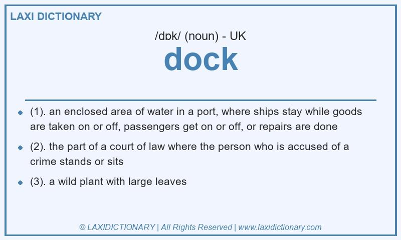 Definition dock in British English