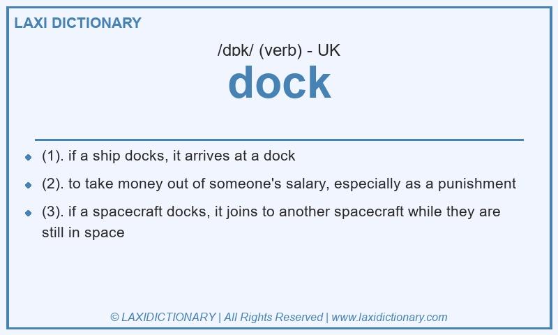 Definition dock in British English