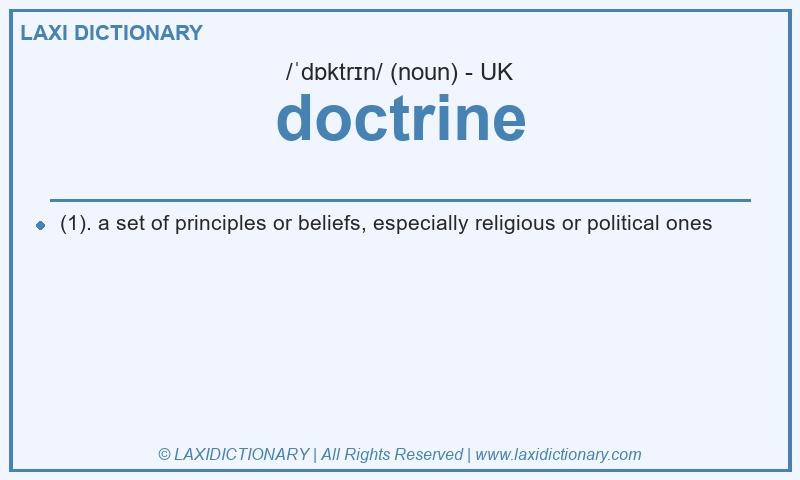 Definition doctrine in British English