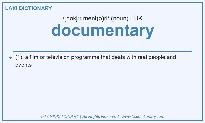 Definition documentary in British English
