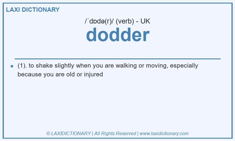 Definition dodder in British English
