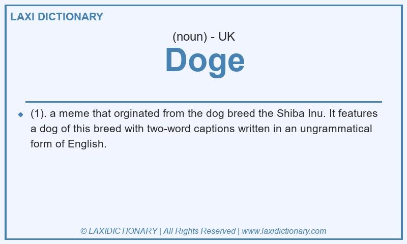 Definition Doge in British English