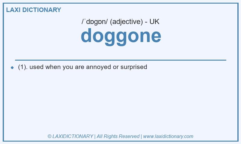 Definition doggone in British English