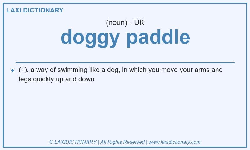 Definition doggy paddle in British English