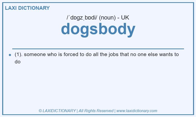 Definition dogsbody in British English