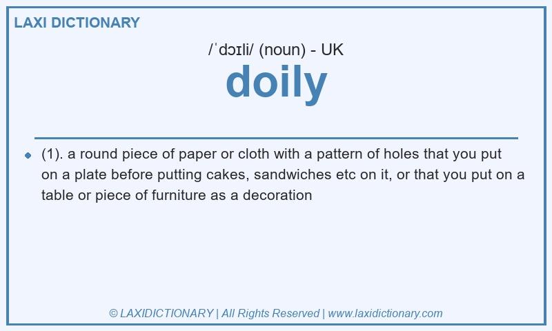 Definition doily in British English