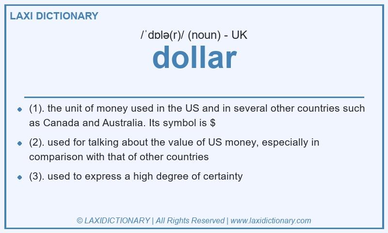 Definition dollar in British English