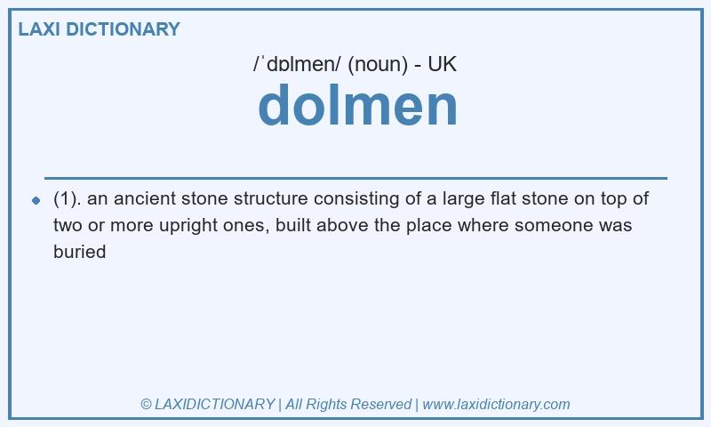 Definition dolmen in British English