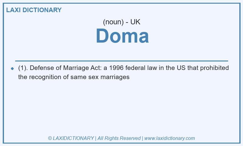 Definition Doma in British English