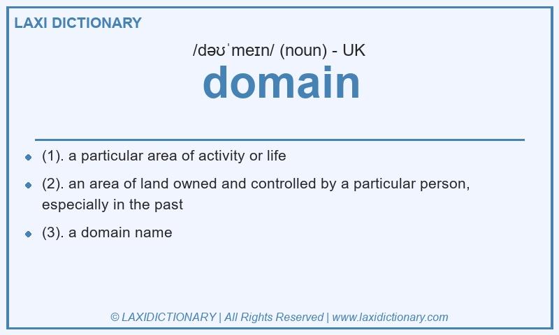 Definition domain in British English
