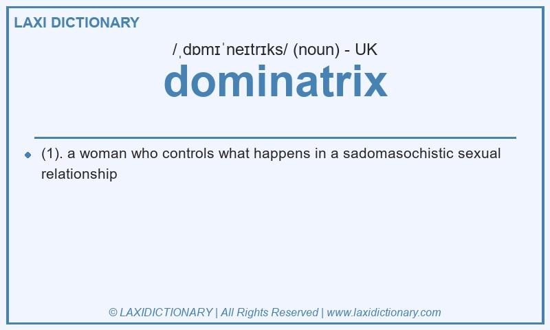 Definition dominatrix in British English