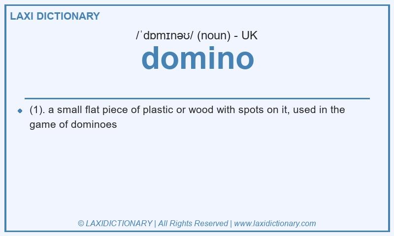 Definition domino in British English