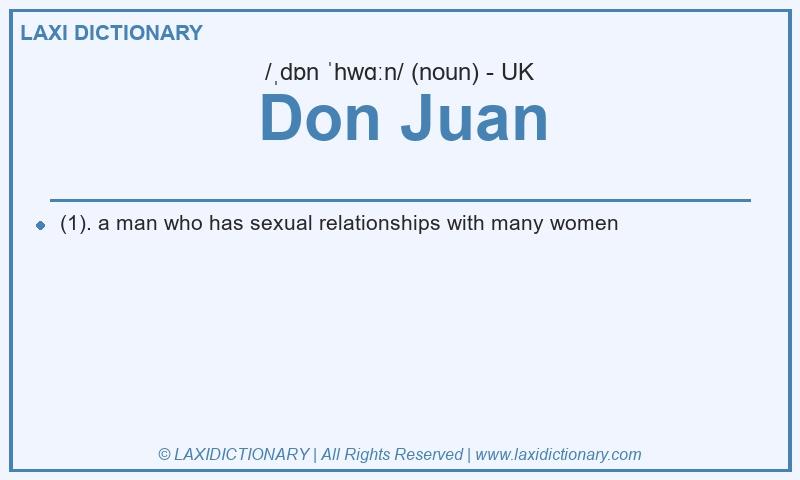 Definition Don Juan in British English