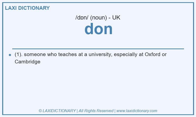 Definition don in British English