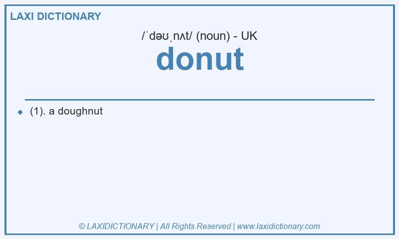 Definition donut in British English