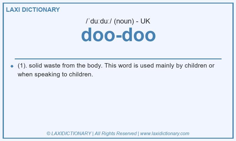 Definition doo-doo in British English