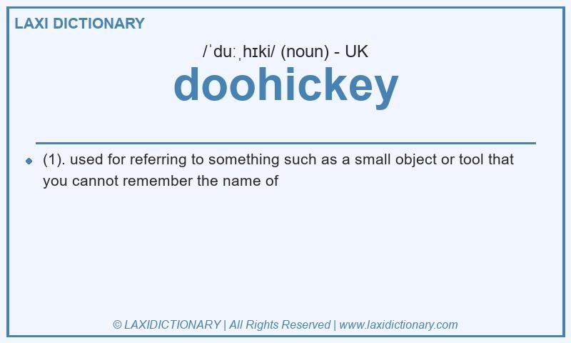 Definition doohickey in British English