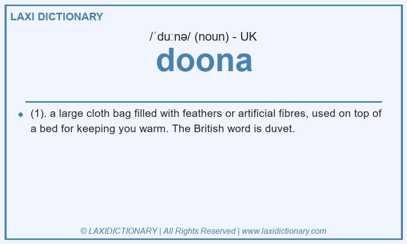 Definition doona in British English