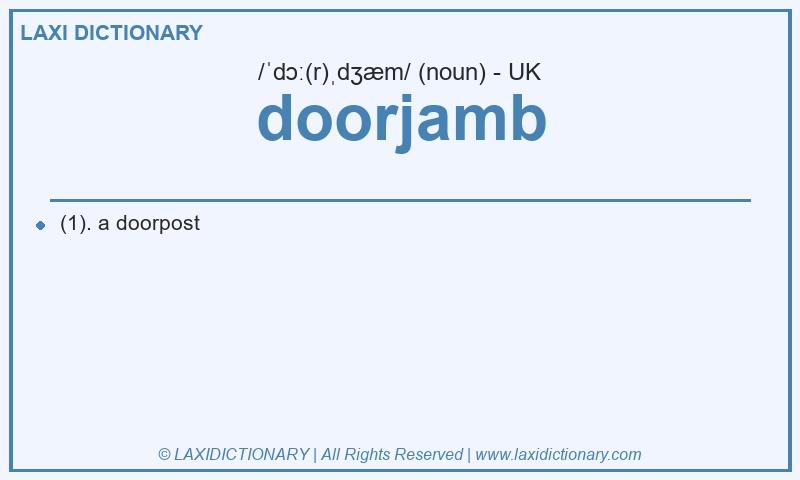 Definition doorjamb in British English