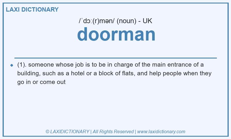 Definition doorman in British English