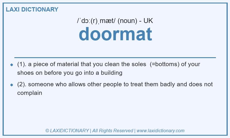 Definition doormat in British English