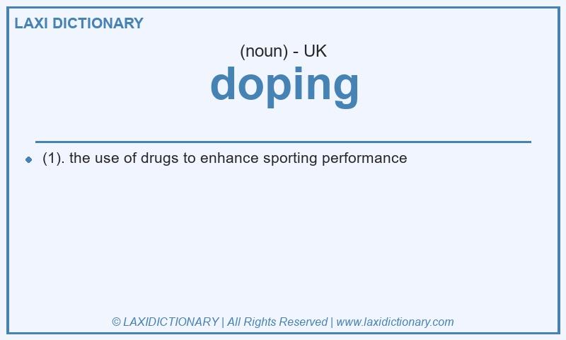 Definition doping in British English