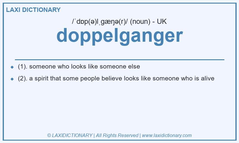 Definition doppelganger in British English