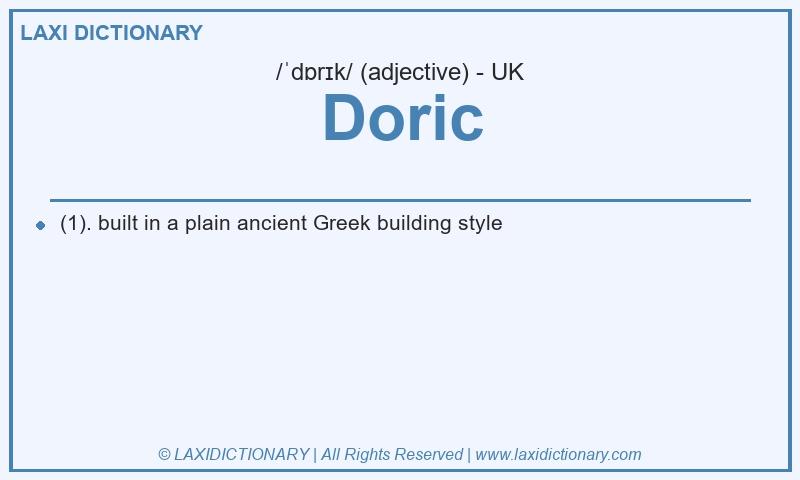 Definition Doric in British English