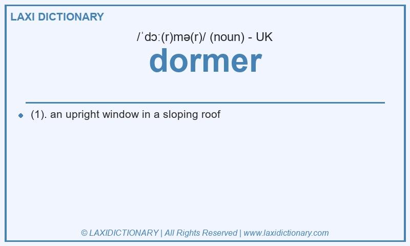 Definition dormer in British English