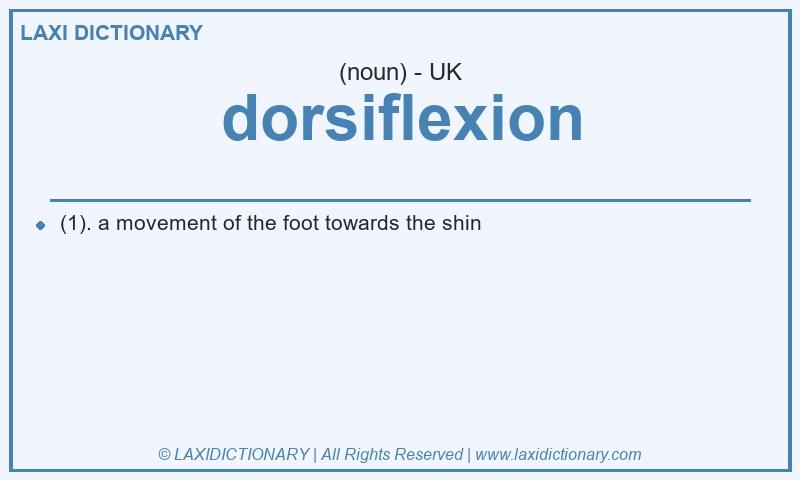 Definition dorsiflexion in British English
