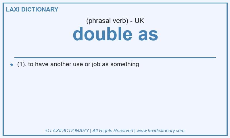 Definition double as in British English