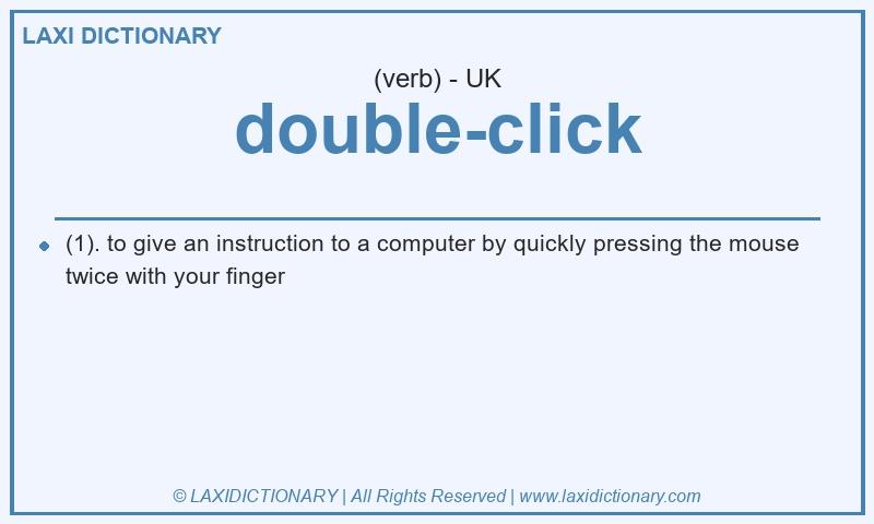 Definition double-click in British English