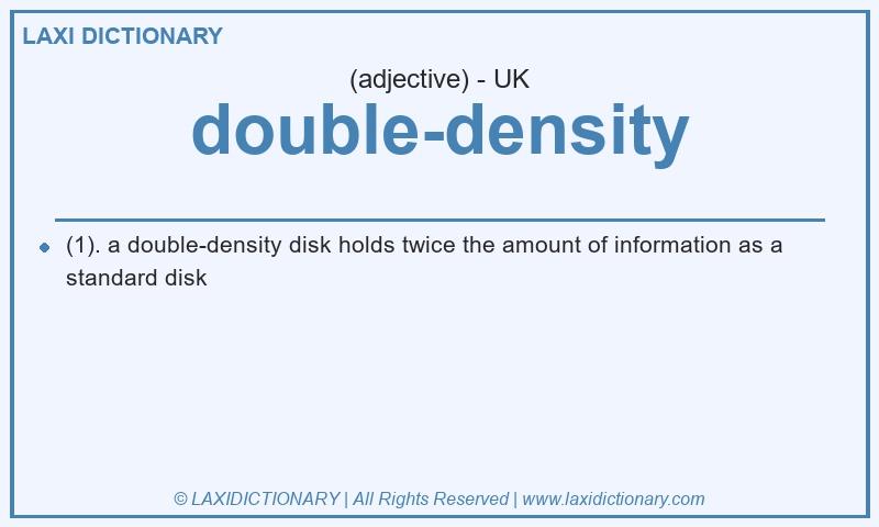 Definition double-density in British English