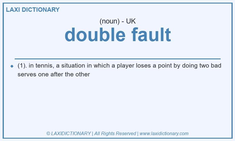 Definition double fault in British English