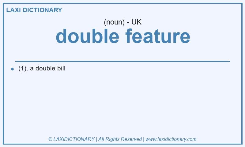 Definition double feature in British English